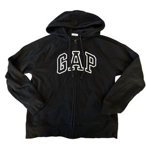 GAP Classic Black Zip-Up Hoodie